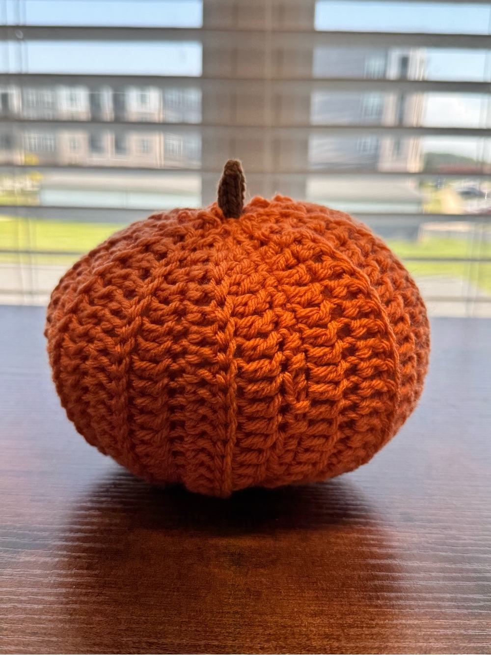 Handmade Orange Crochet Pumpkin - Home Holiday Decor